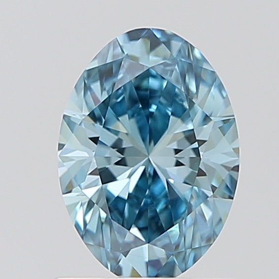 0.66 ct Oval Fancy Vivid Blue Lab-Grown Diamond