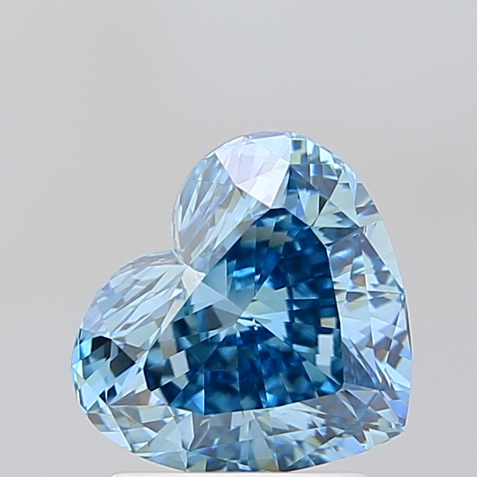 1.28 ct Heart Fancy Vivid Blue Lab-Grown Diamond