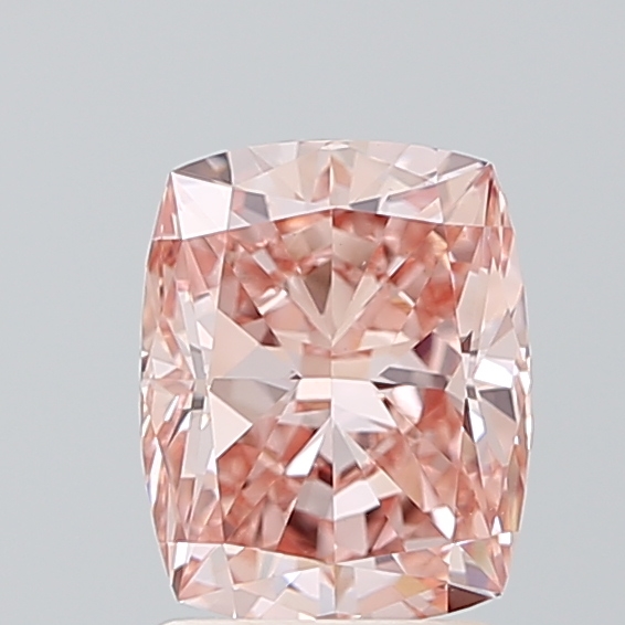 2.03 ct Cushion Fancy Intense Pink Lab-Grown Diamond