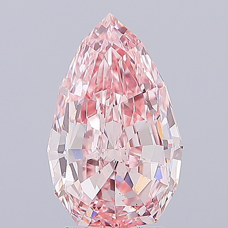 0.33 ct Pear Fancy Vivid Pink Lab-Grown Diamond